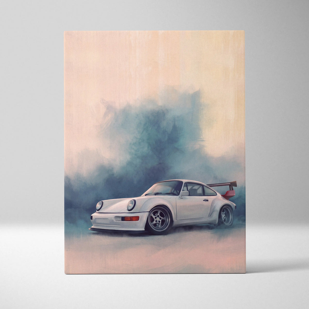 Porsche 911 Inspired Automotive Wall Art, Classic German Sports Car Canvas Art Print