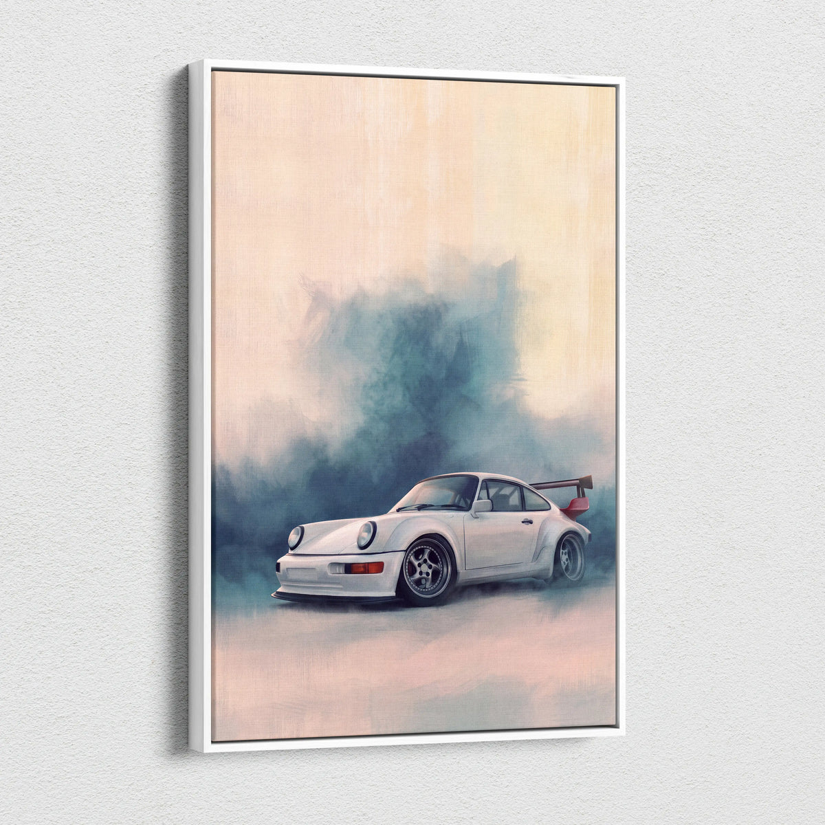 Porsche 911 Inspired Automotive Wall Art, Classic German Sports Car Canvas Art Print