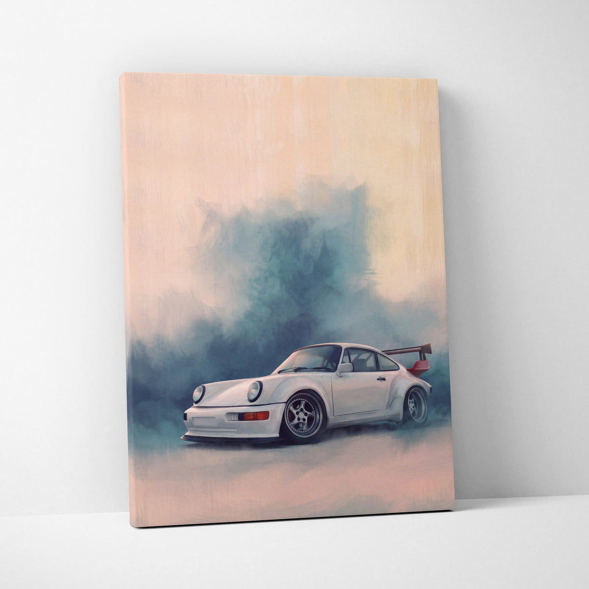 Porsche 911 Inspired Automotive Wall Art, Classic German Sports Car Canvas Art Print