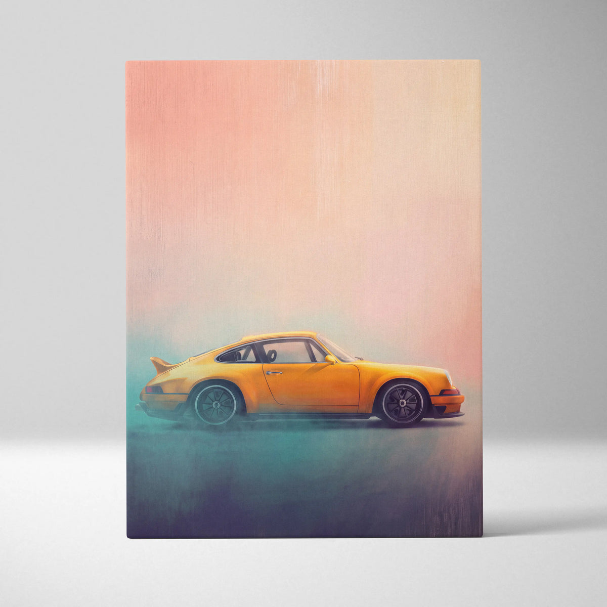 Porsche 911 Inspired Car Wall Art, Modern Automotive Poster Canvas Painting