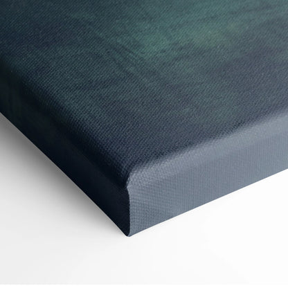 Dark teal canvas print with textured woven fabric surface featuring lamborghini diablo inspired automotive art