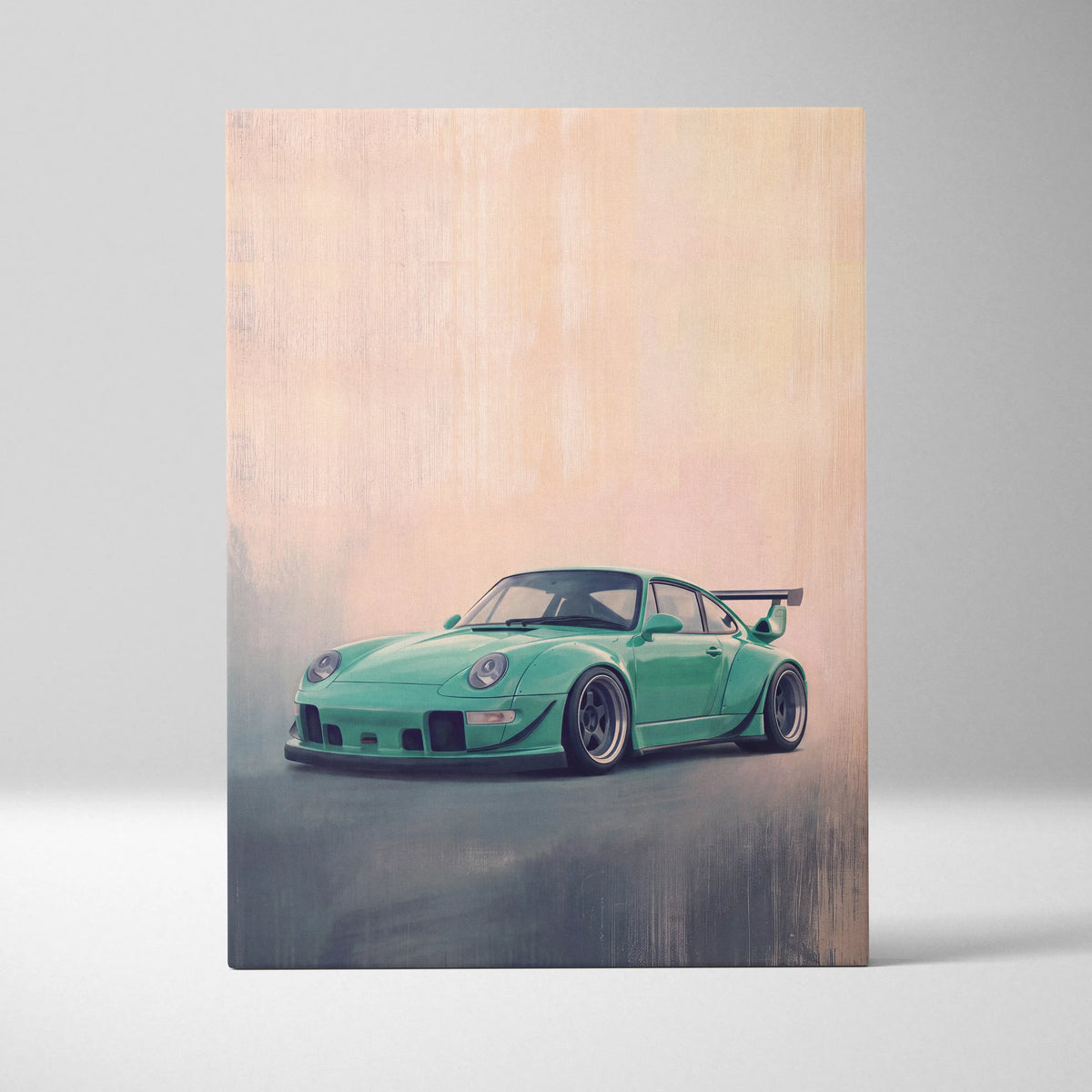 Porsche 911 Inspired Automotive Wall Art, Classic German Sports Car Canvas Art Print
