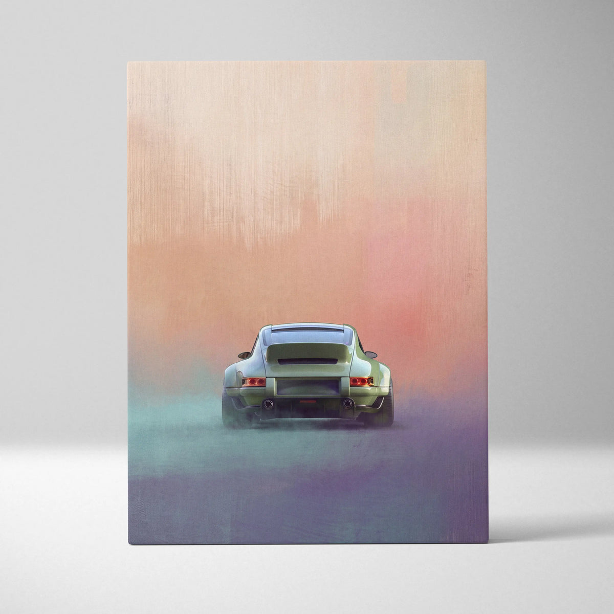 Porsche 911 Inspired Car Wall Art, Modern Automotive Poster Canvas Painting
