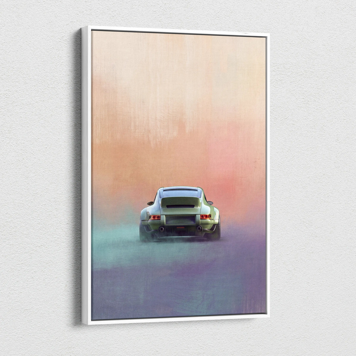 Porsche 911 Inspired Car Wall Art, Modern Automotive Poster Canvas Painting