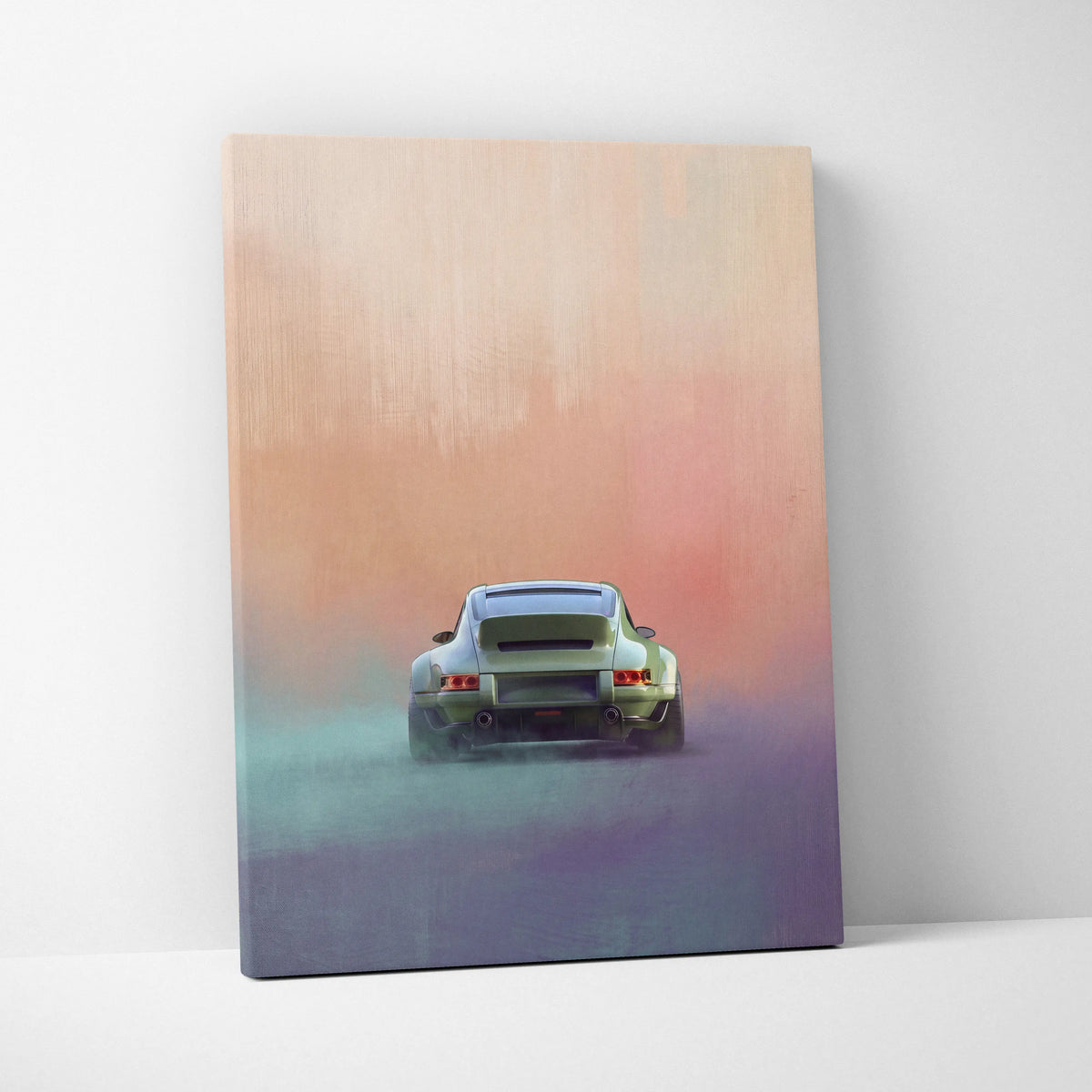 Porsche 911 Inspired Car Wall Art, Modern Automotive Poster Canvas Painting