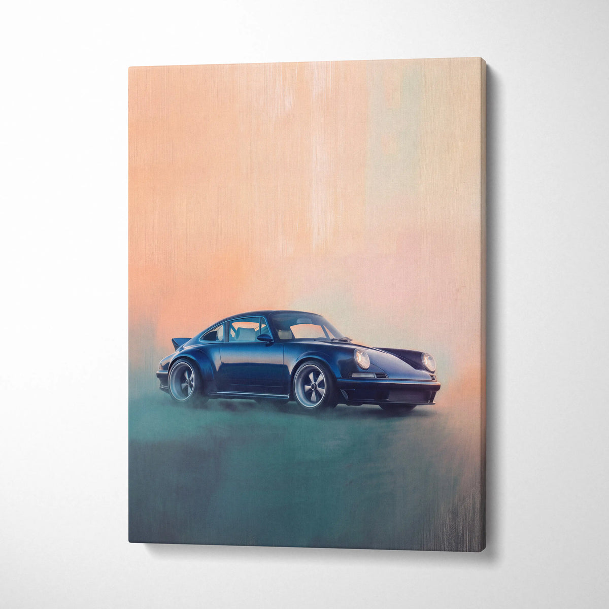 Porsche 911 Inspired Car Wall Art, Modern Automotive Poster Canvas Painting