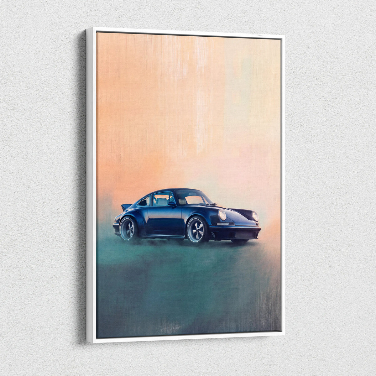 Porsche 911 Inspired Car Wall Art, Modern Automotive Poster Canvas Painting