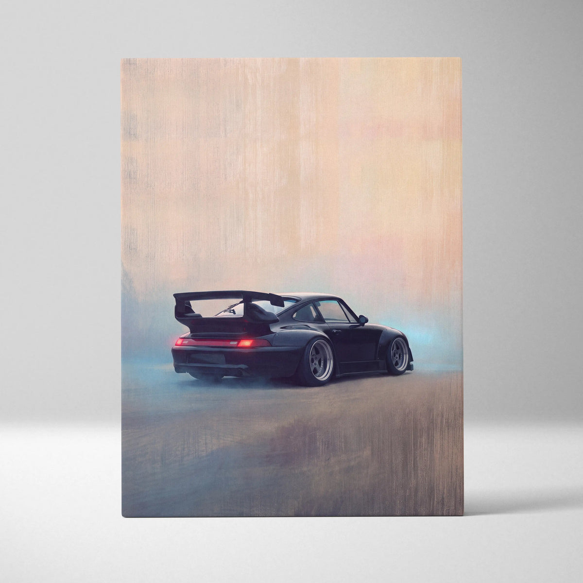 Porsche 911 Inspired Car Wall Art, Modern Automotive Poster Canvas Painting