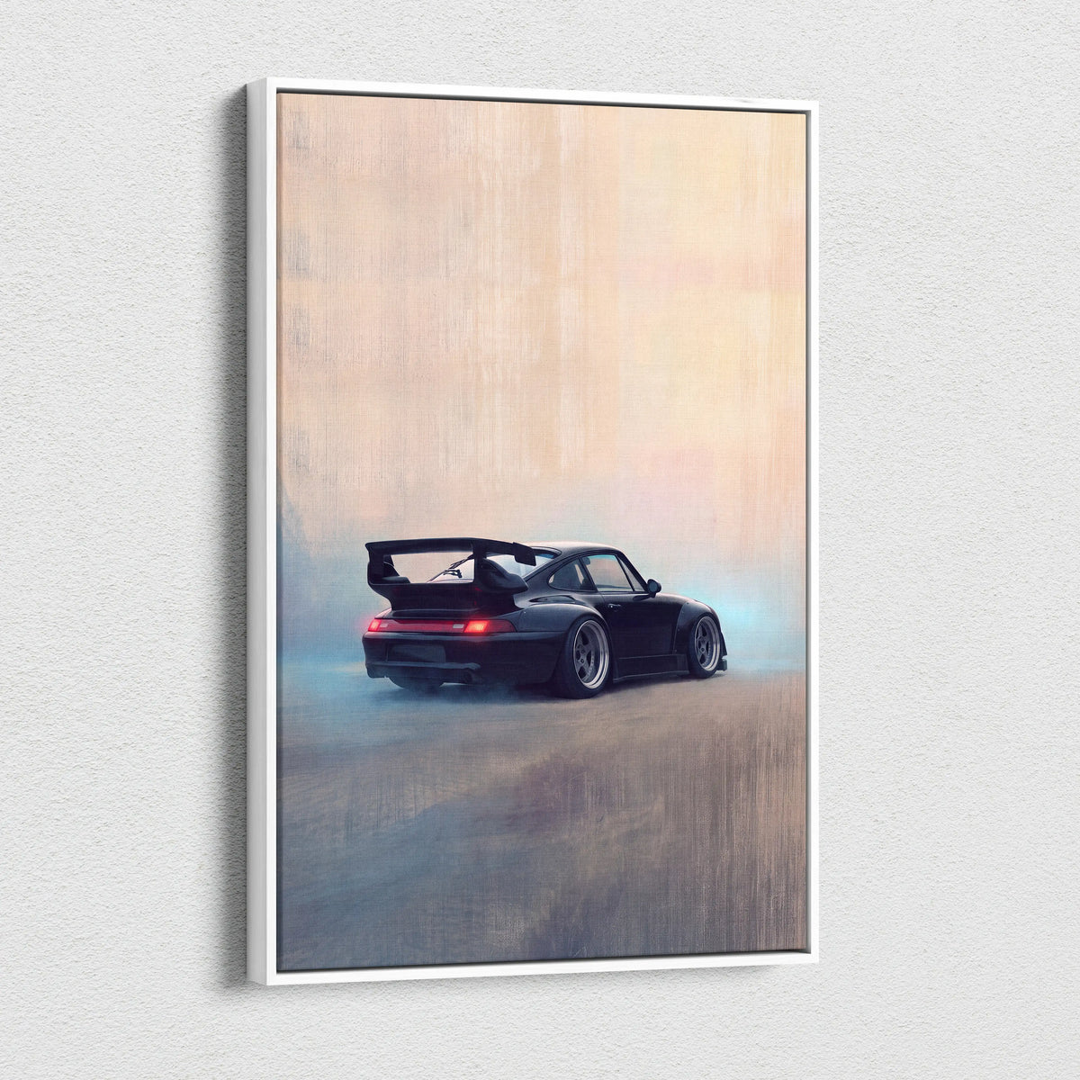 Porsche 911 Inspired Car Wall Art, Modern Automotive Poster Canvas Painting