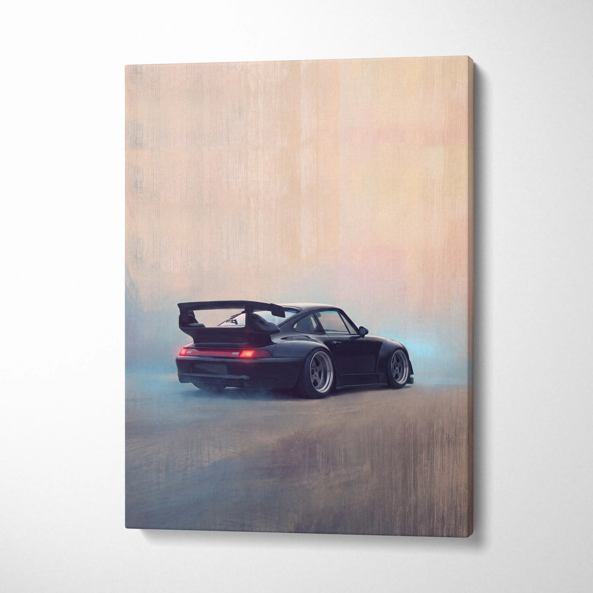 Porsche 911 Inspired Car Wall Art, Modern Automotive Poster Canvas Painting