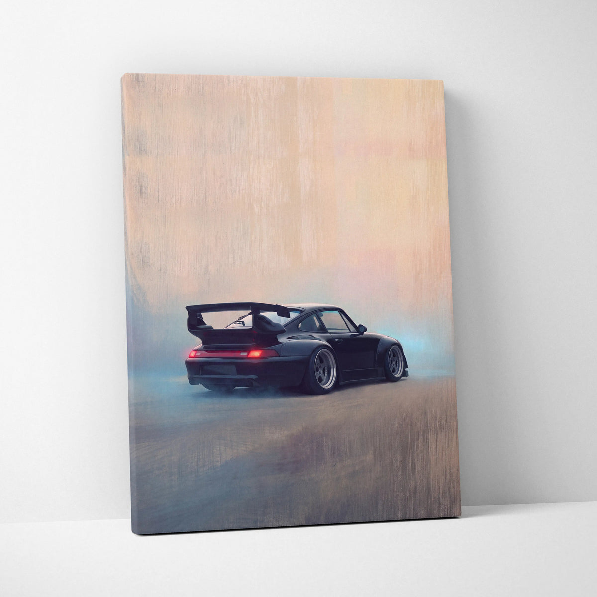 Porsche 911 Inspired Car Wall Art, Modern Automotive Poster Canvas Painting
