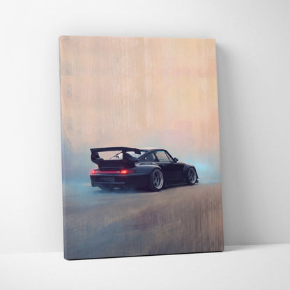 Porsche 911 Inspired Car Wall Art, Modern Automotive Poster Canvas Painting
