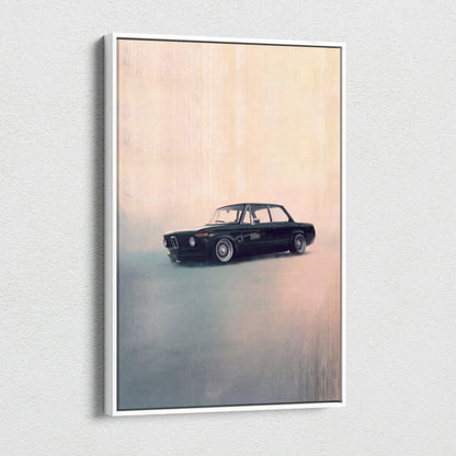 BMW 2002 Inspired Automotive Wall Art, Classic German Touring Car Canvas Art Print
