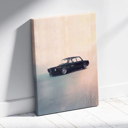BMW 2002 Inspired Automotive Wall Art, Classic German Touring Car Canvas Art Print