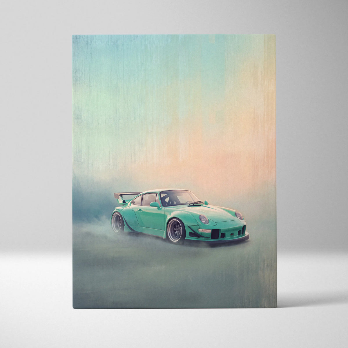 Porsche 911 Inspired Automotive Wall Art, Classic German Sports Car Canvas Art Print