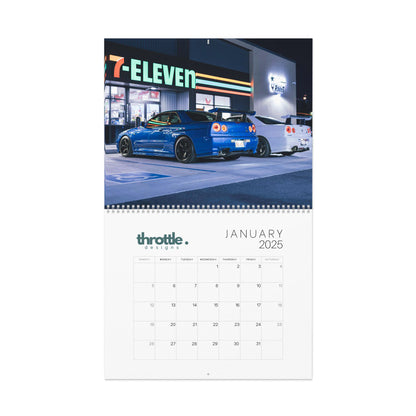 2025 JDM Automotive Car Calendar V2 - Nissan GTR Edition - Throttle Designs