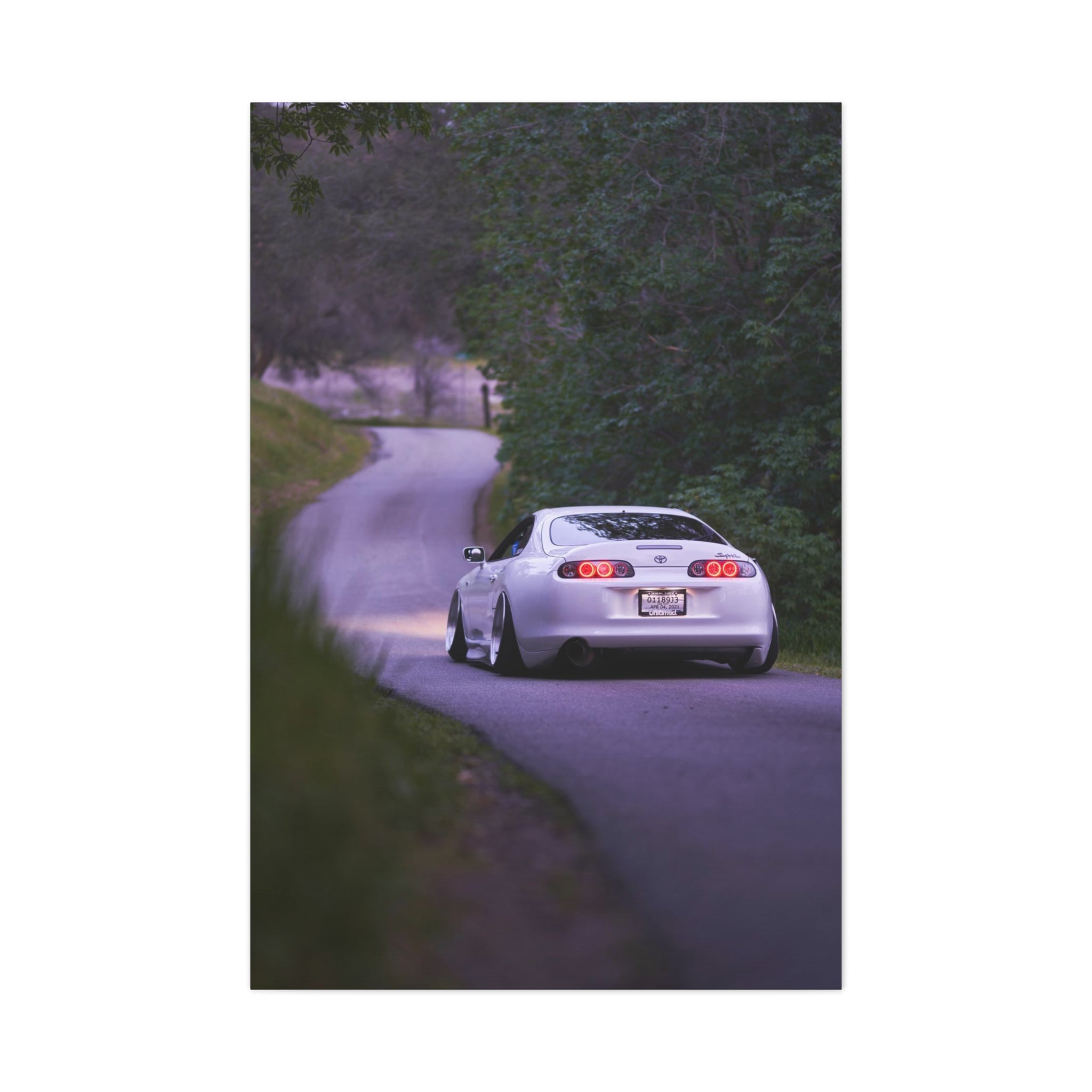 Toyota Supra MK4 Automotive Wrapped Canvas Print #001 - Throttle Designs