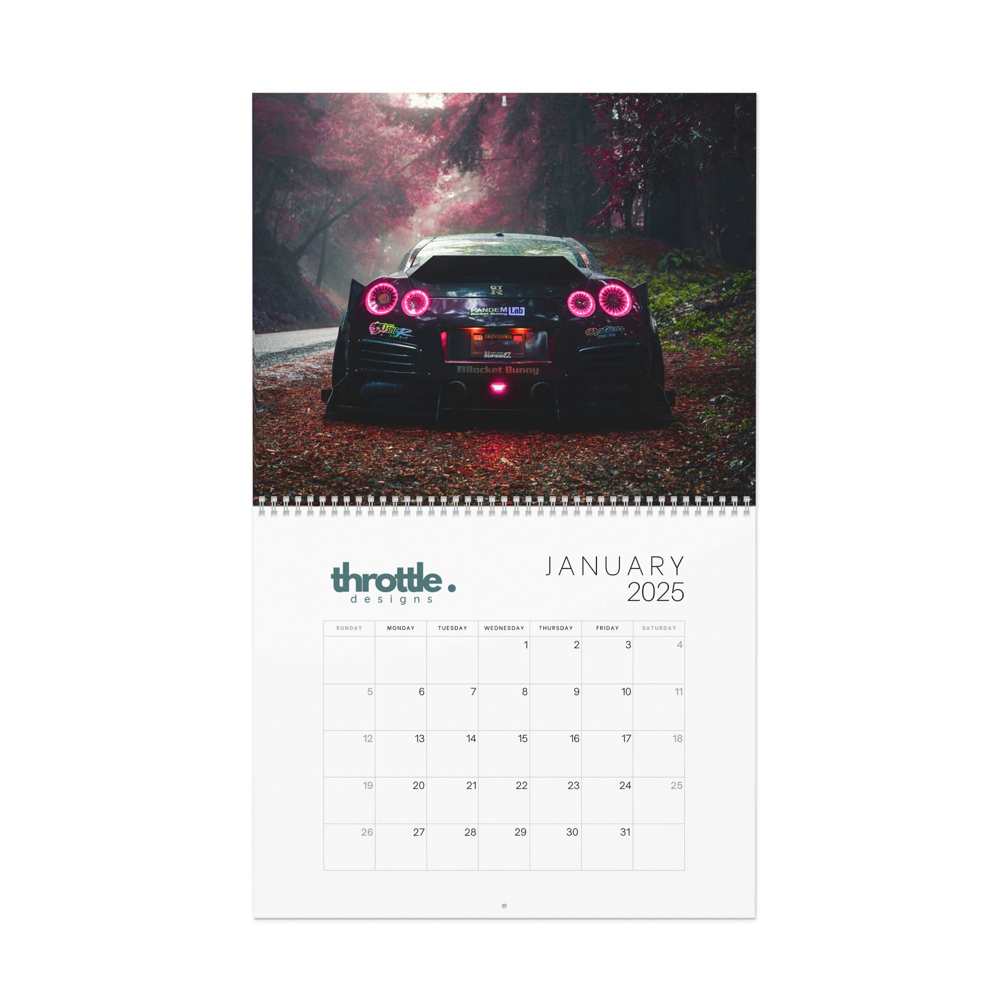 Limited Edition 2025 Automotive Car Calendar - Brennanxwright Collection for Enthusiasts