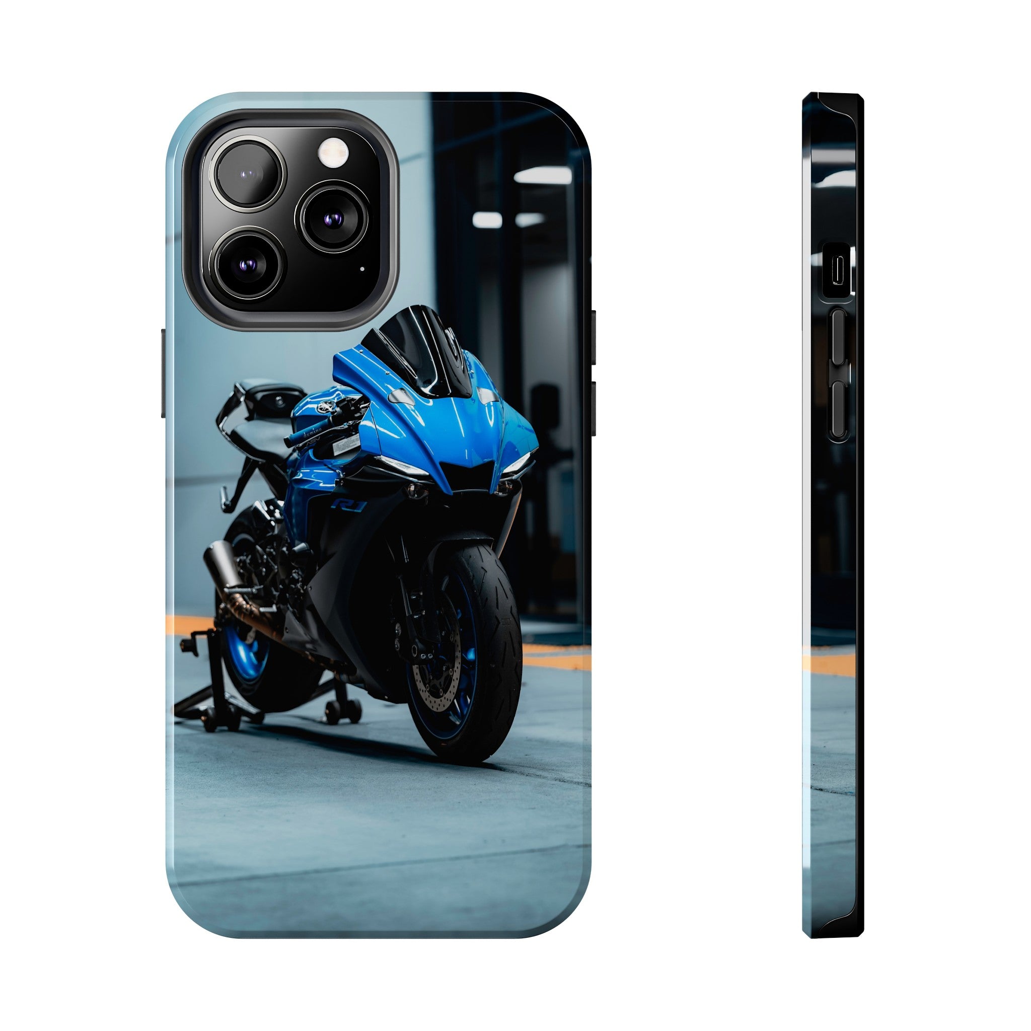 Yamaha R1 Motorcycle iPhone Case and Galaxy Phone Case #022 - Throttle Designs