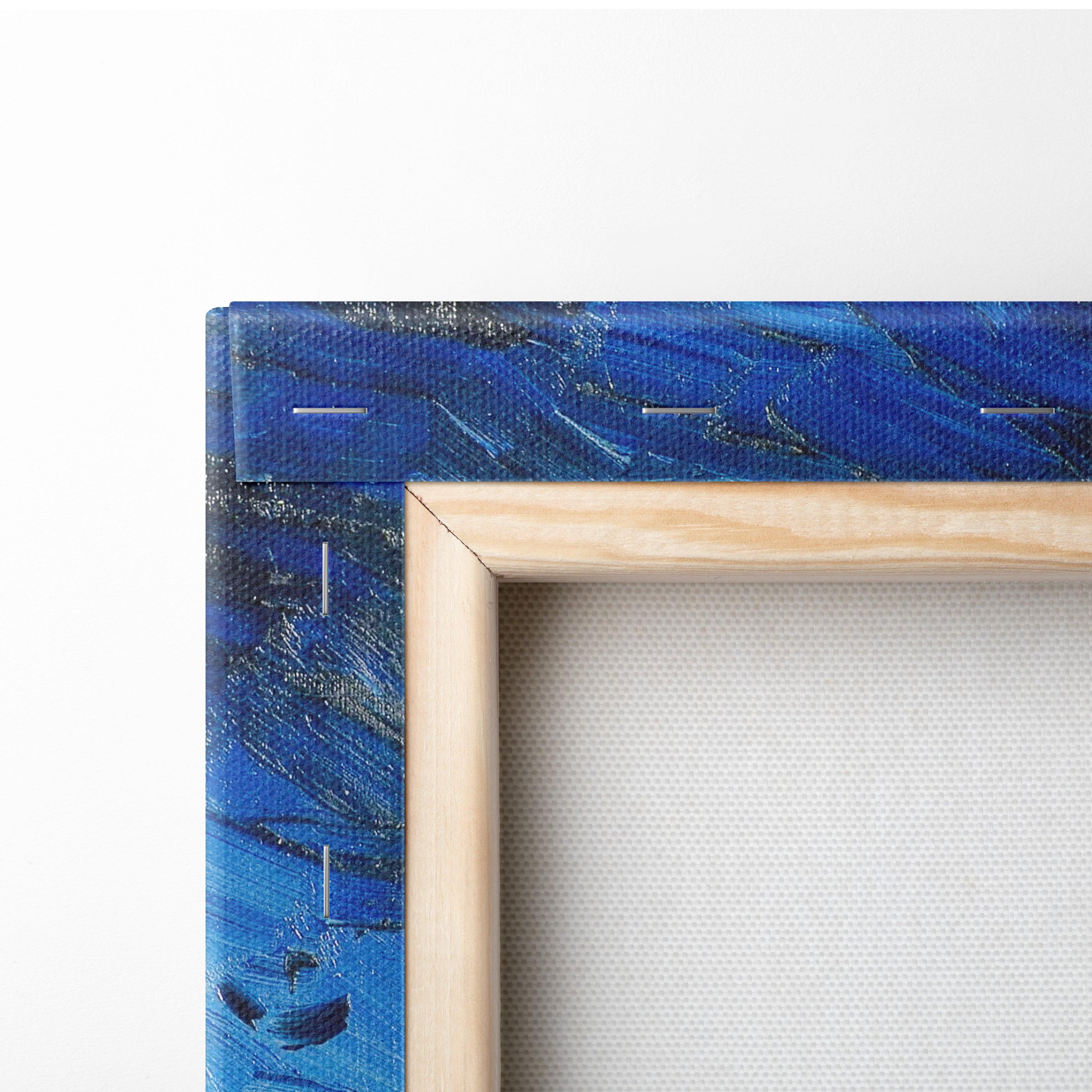 Vincent van Gogh Wheatfield with Crows blue abstract canvas in wooden frame