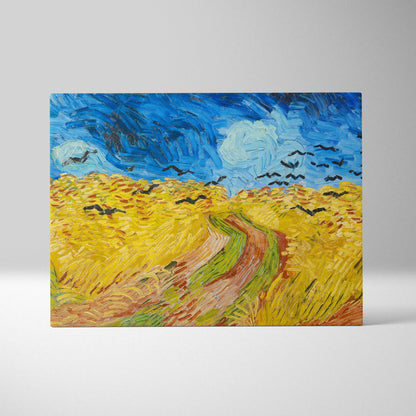 Vibrant Vincent van Gogh Wheatfield with Crows canvas print