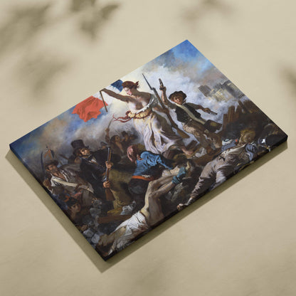 Canvas print of Ingres The Lovers on Delacroix Liberty Leading the People