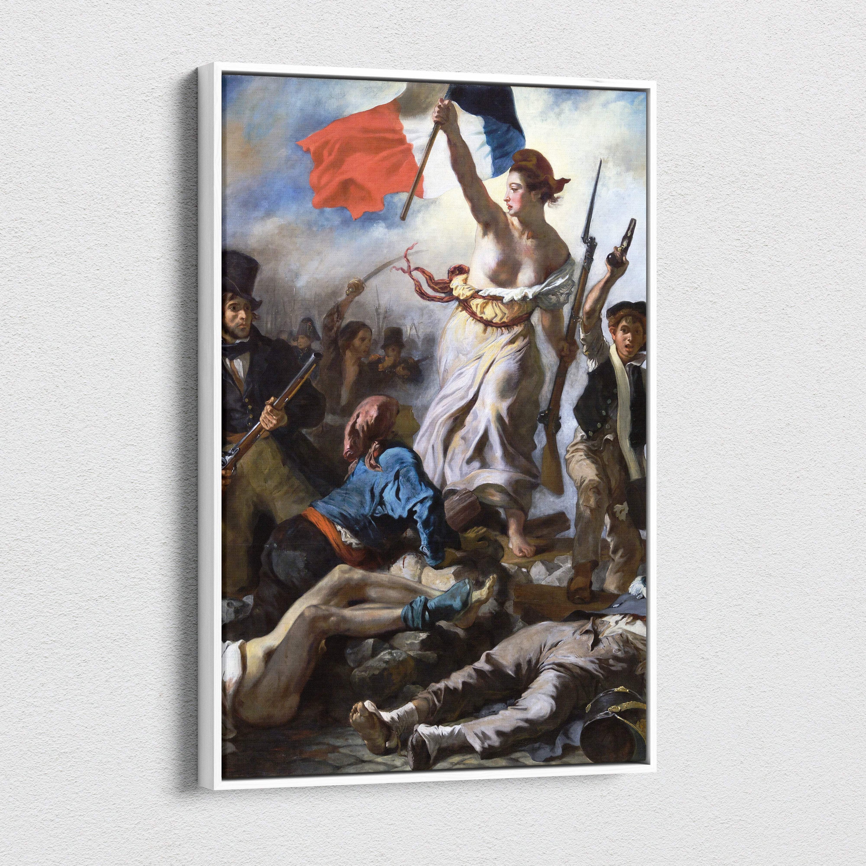 Framed Liberty Leading the People canvas print by Eugène Delacroix