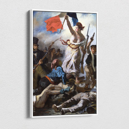Framed Liberty Leading the People canvas print by Eugène Delacroix