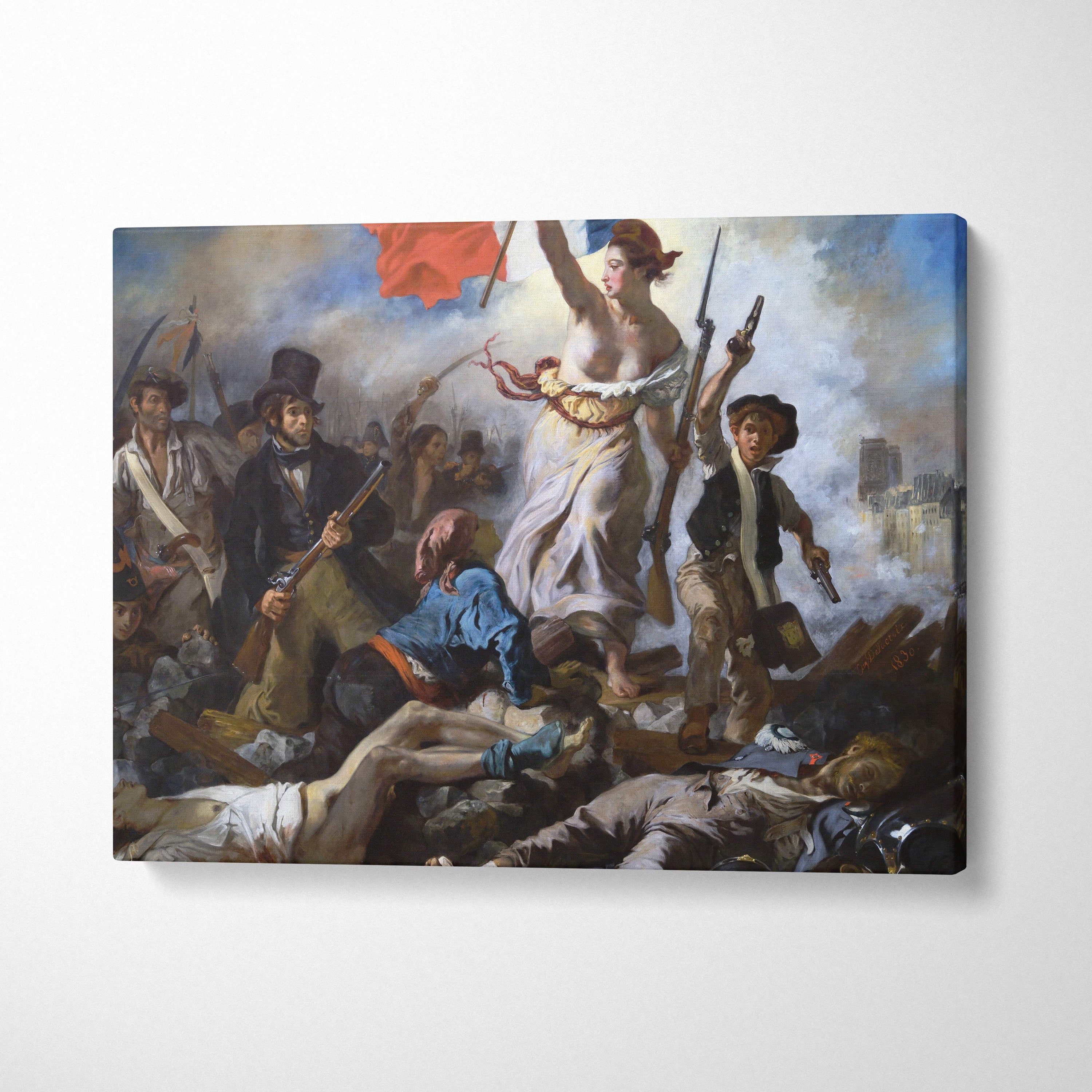 Liberty Leading the People canvas print by Delacroix battle scene