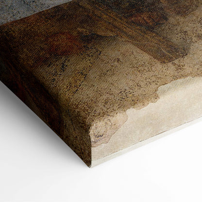 The Last Supper by Leonardo da Vinci on distressed earthy canvas print