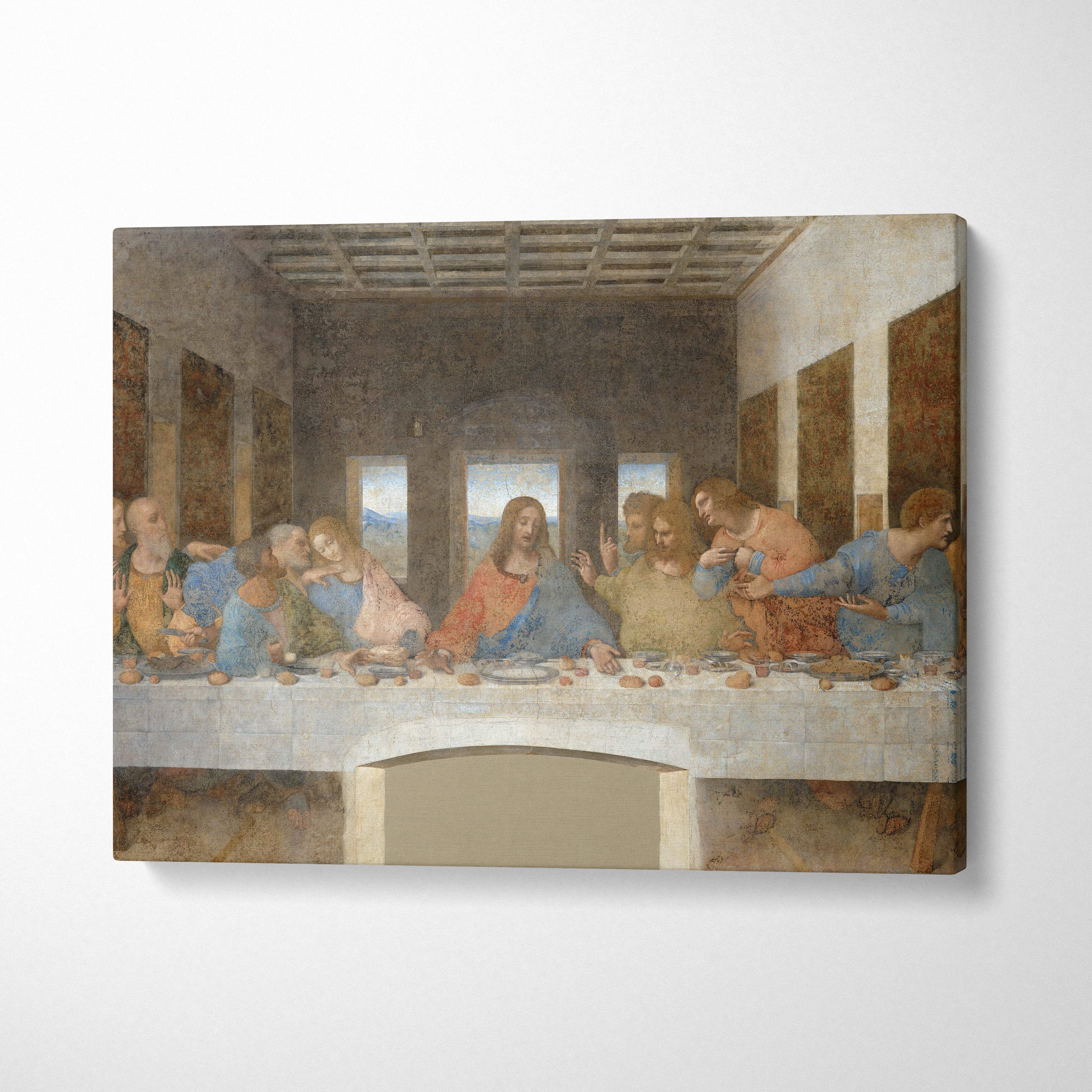 Canvas print of Leonardo da Vincis The Last Supper with Jesus and disciples