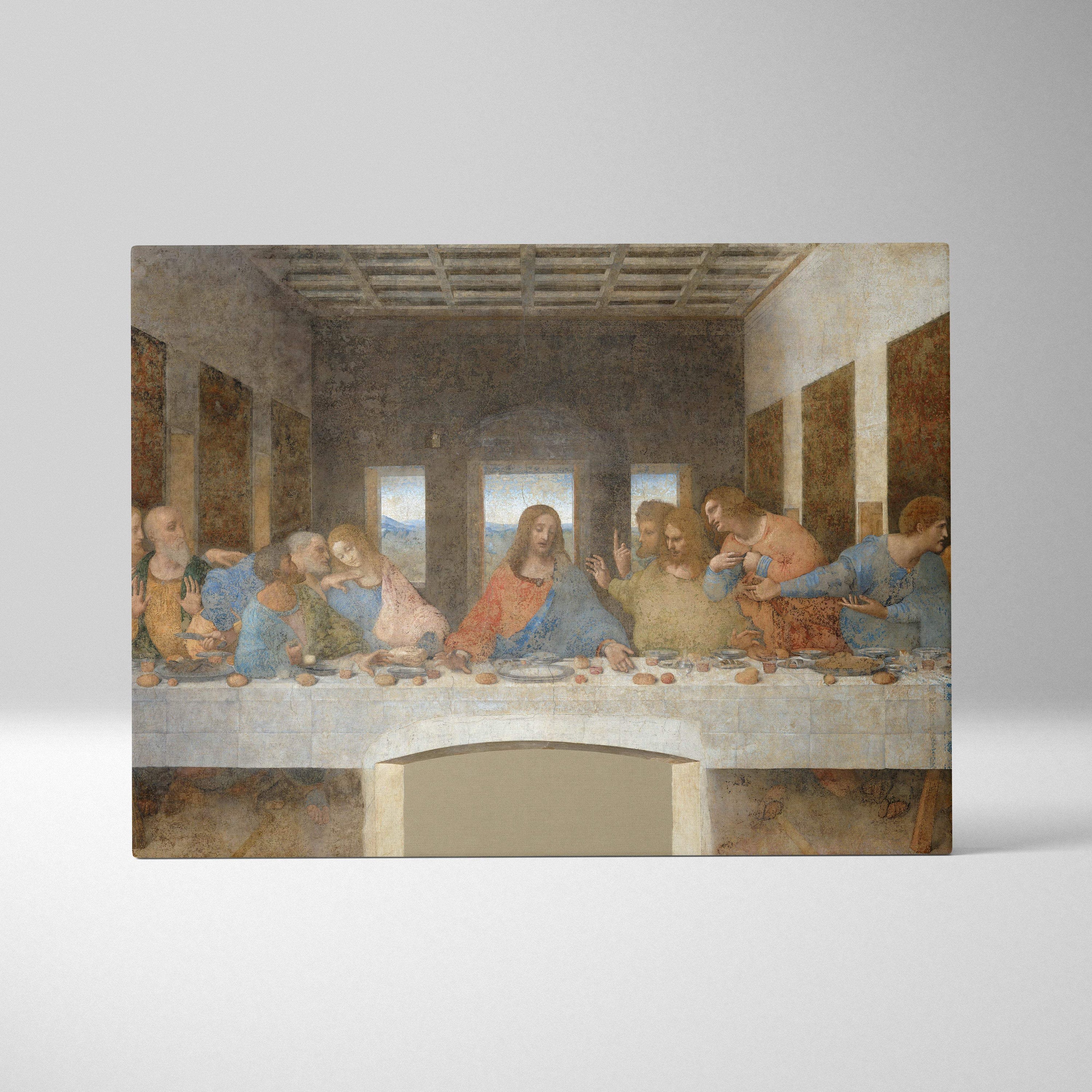 The Last Supper by Leonardo da Vinci canvas print in warm earth tones