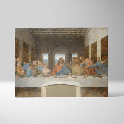 The Last Supper by Leonardo da Vinci canvas print in warm earth tones