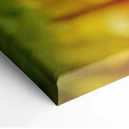 Vibrant macro dew drops on rainbow flower petals canvas wall art