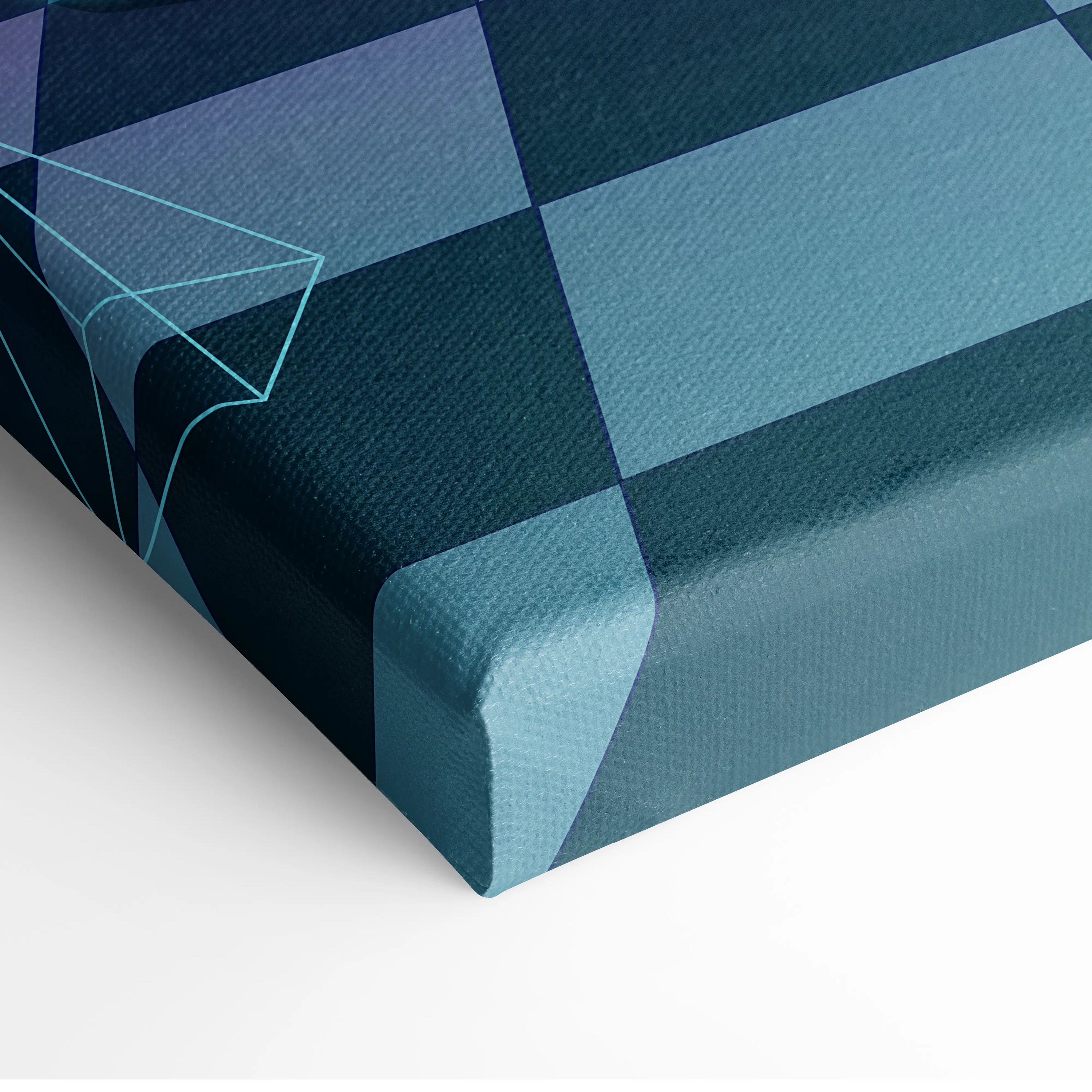 Nissan GT-R R35 Inspired White Teal Canvas Wall Art Vaporwave Sunset JDM Car Artwork, Neon Checkerboard Garage Decor