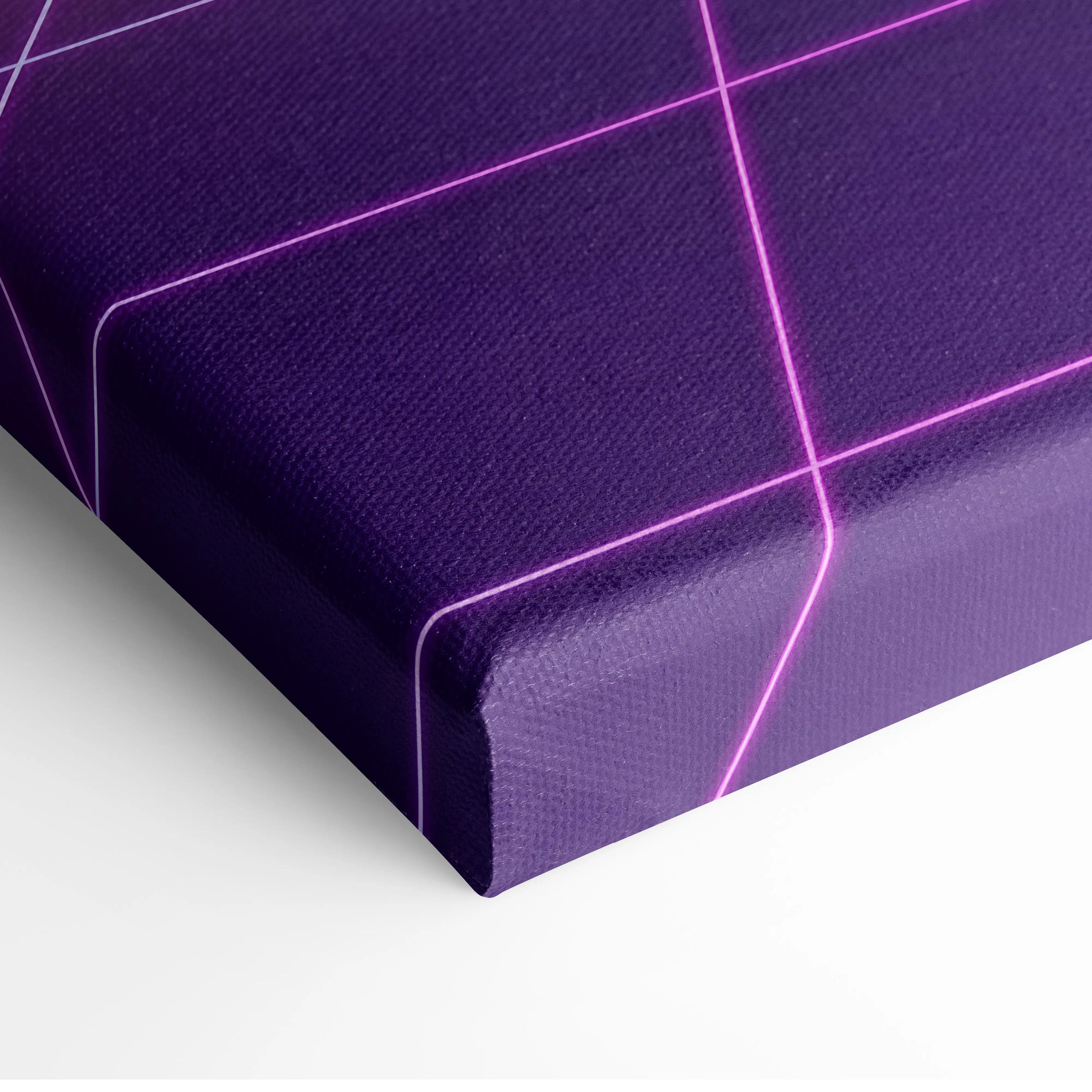Ford GT Inspired Yellow Purple Canvas Wall Art, Pastel Vaporwave Supercar Artwork for Futuristic Garage Decor