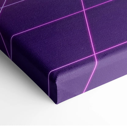 Ford GT Inspired Yellow Purple Canvas Wall Art, Pastel Vaporwave Supercar Artwork for Futuristic Garage Decor