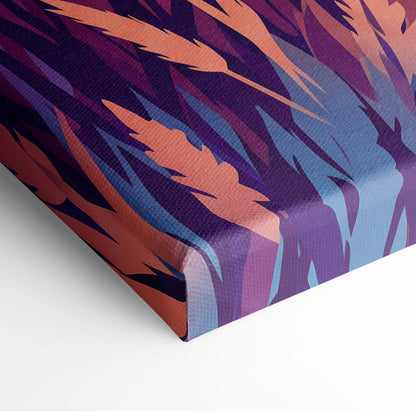Chevrolet Camaro Inspired Silver Purple Canvas Wall Art, Vaporwave Muscle Car Artwork, Neon Mountain Garage Decor, Retro Futuristic Auto Print