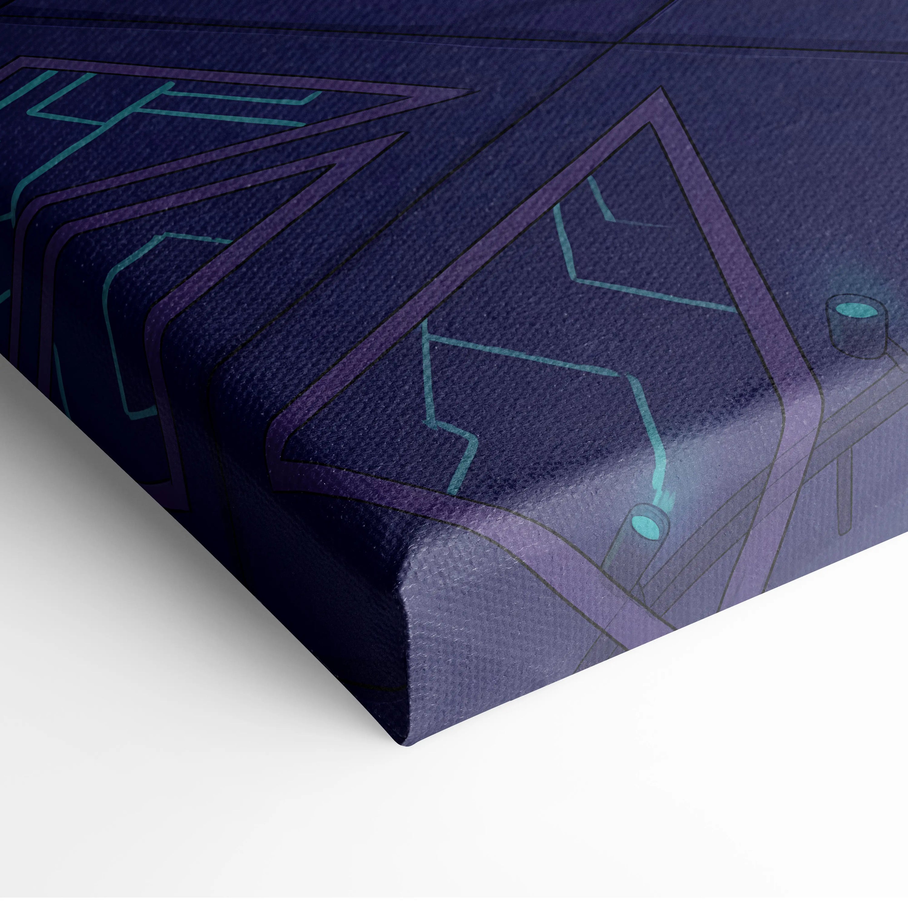 Pagani Zonda Inspired White Purple Canvas Wall Art Vaporwave Hypercar Artwork Neon Showroom Garage Decor Retro Futuristic Luxury Car Print