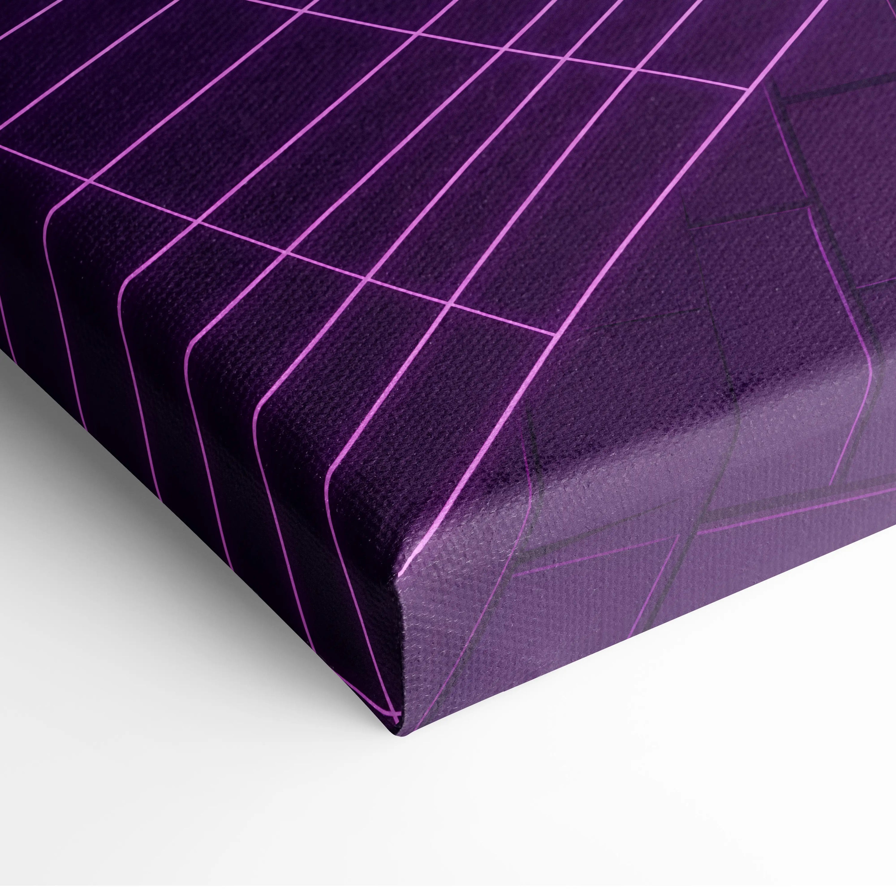 McLaren Solus GT Inspired Orange Purple Canvas Wall Art, Neon Vaporwave Hypercar Artwork for Futuristic Garage Decor