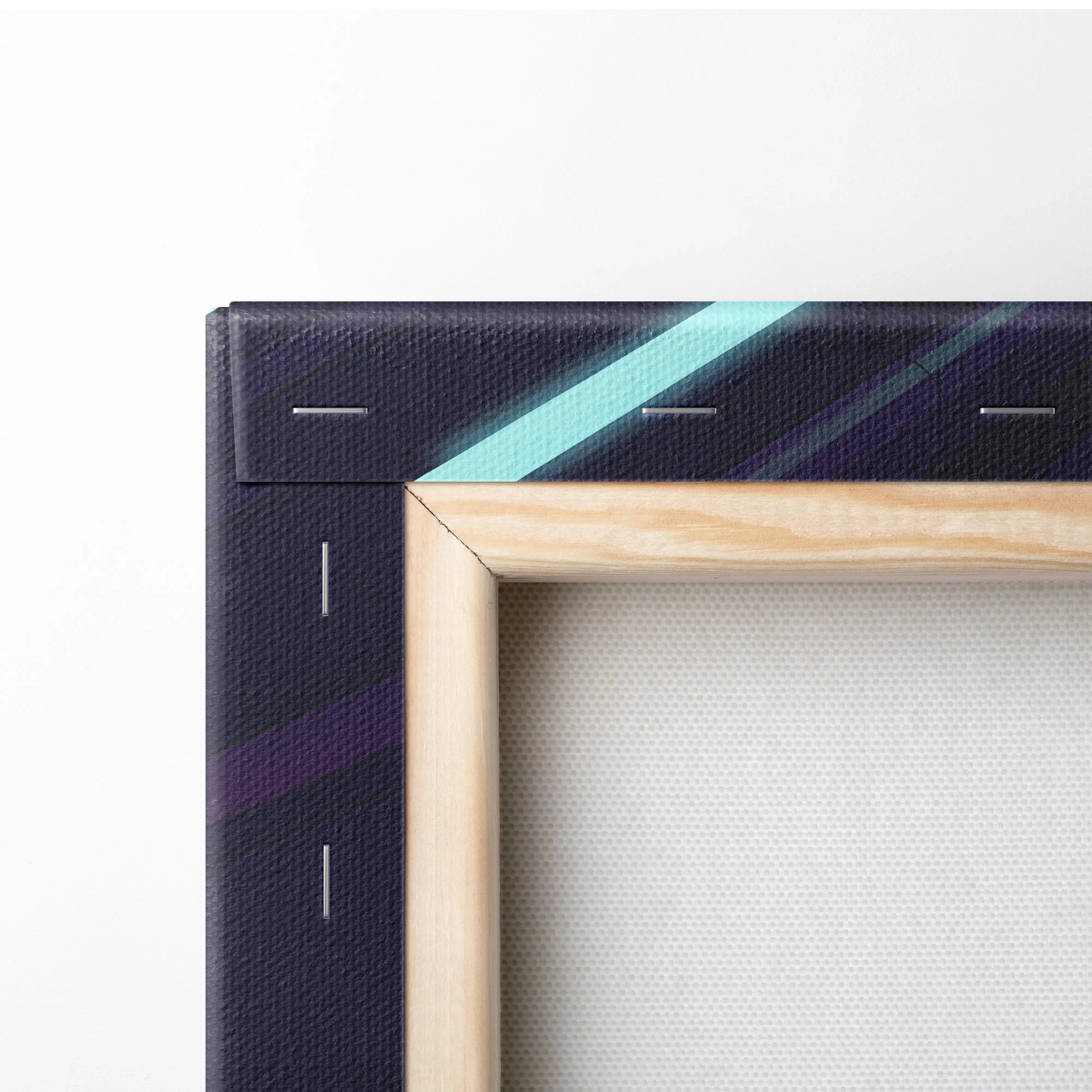 McLaren 720S Inspired White Purple Canvas Wall Art, Neon Vaporwave Supercar Artwork for Garage Decor