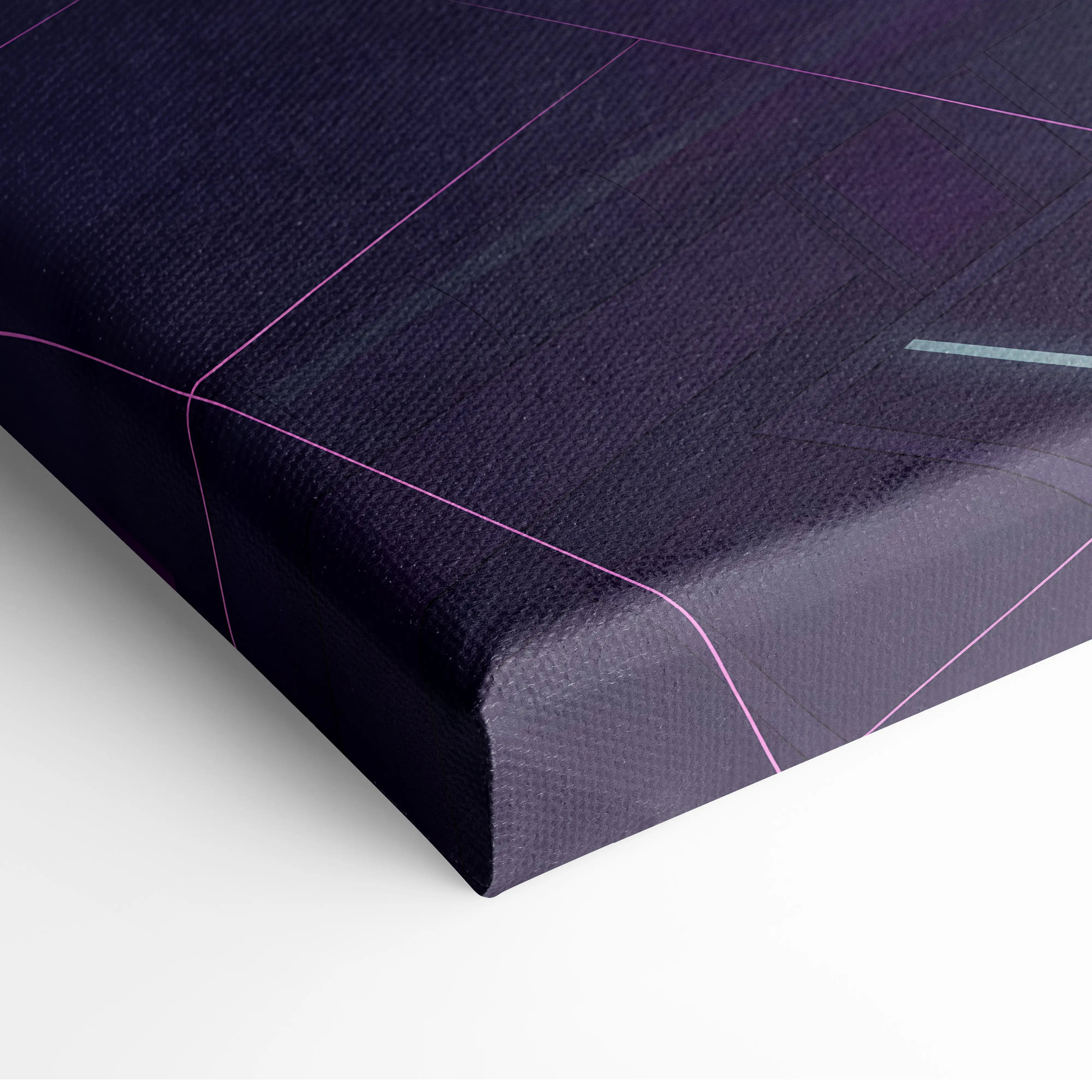 McLaren 720S Inspired White Purple Canvas Wall Art, Neon Vaporwave Supercar Artwork for Garage Decor