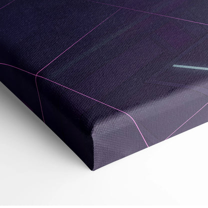 McLaren 720S Inspired White Purple Canvas Wall Art, Neon Vaporwave Supercar Artwork for Garage Decor