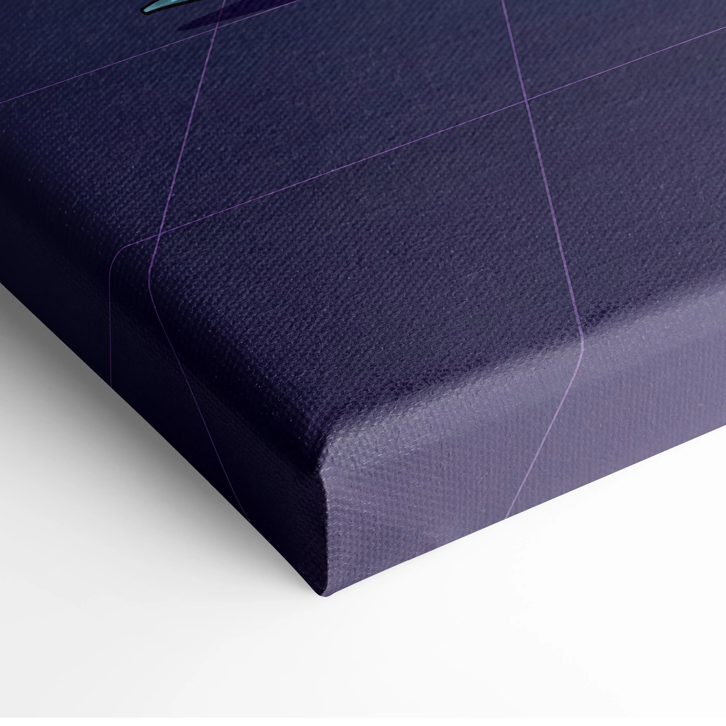 Aston Martin Vulcan Inspired Black Purple Canvas Wall Art Vaporwave Hypercar Artwork Neon Palm Road Garage Decor Retro Futuristic Sunset Print