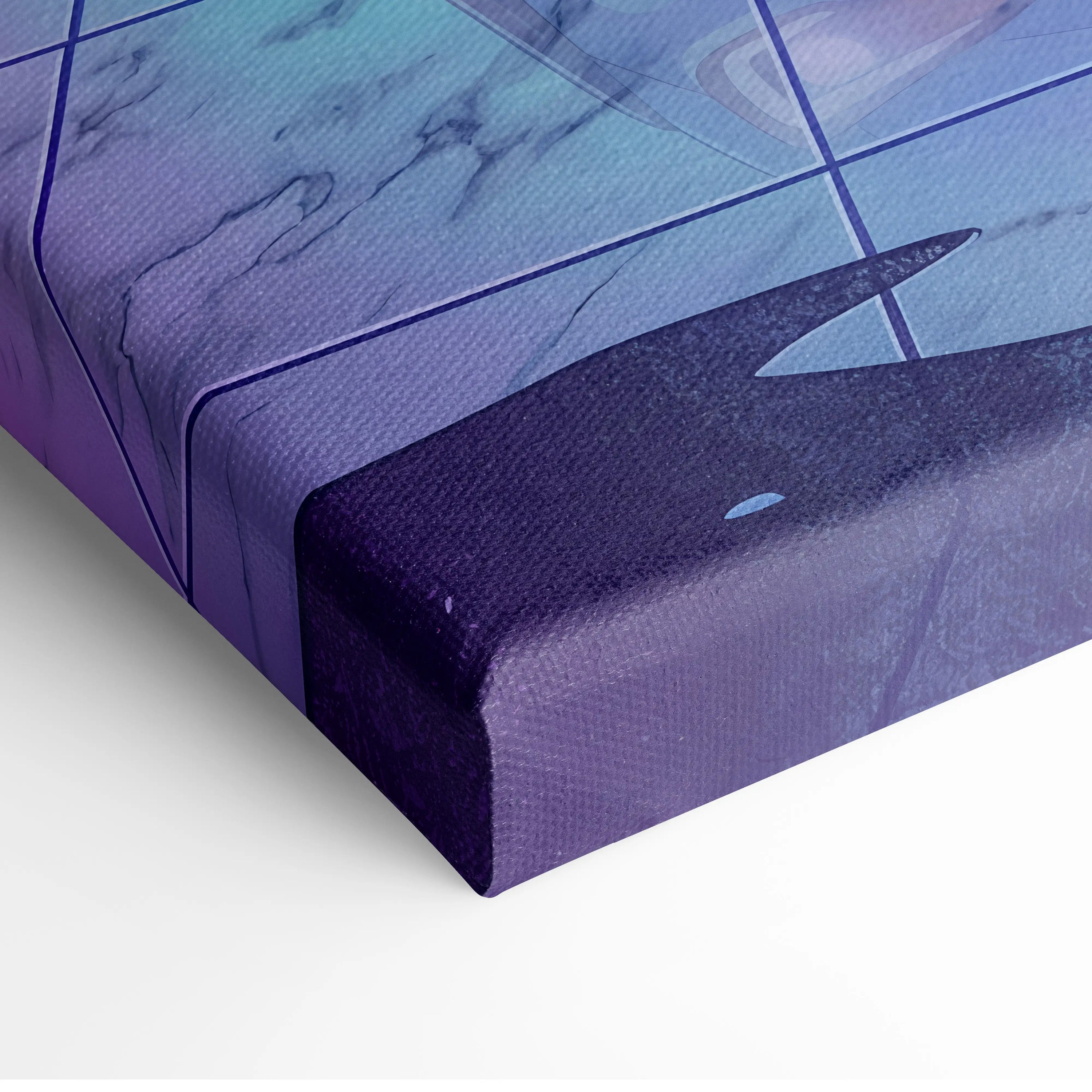 Subaru WRX STI Inspired, Neon City Drive Dream - Neon Purple Teal Car Artwork For Living Room Vaporwave Nostalgic Canvas
