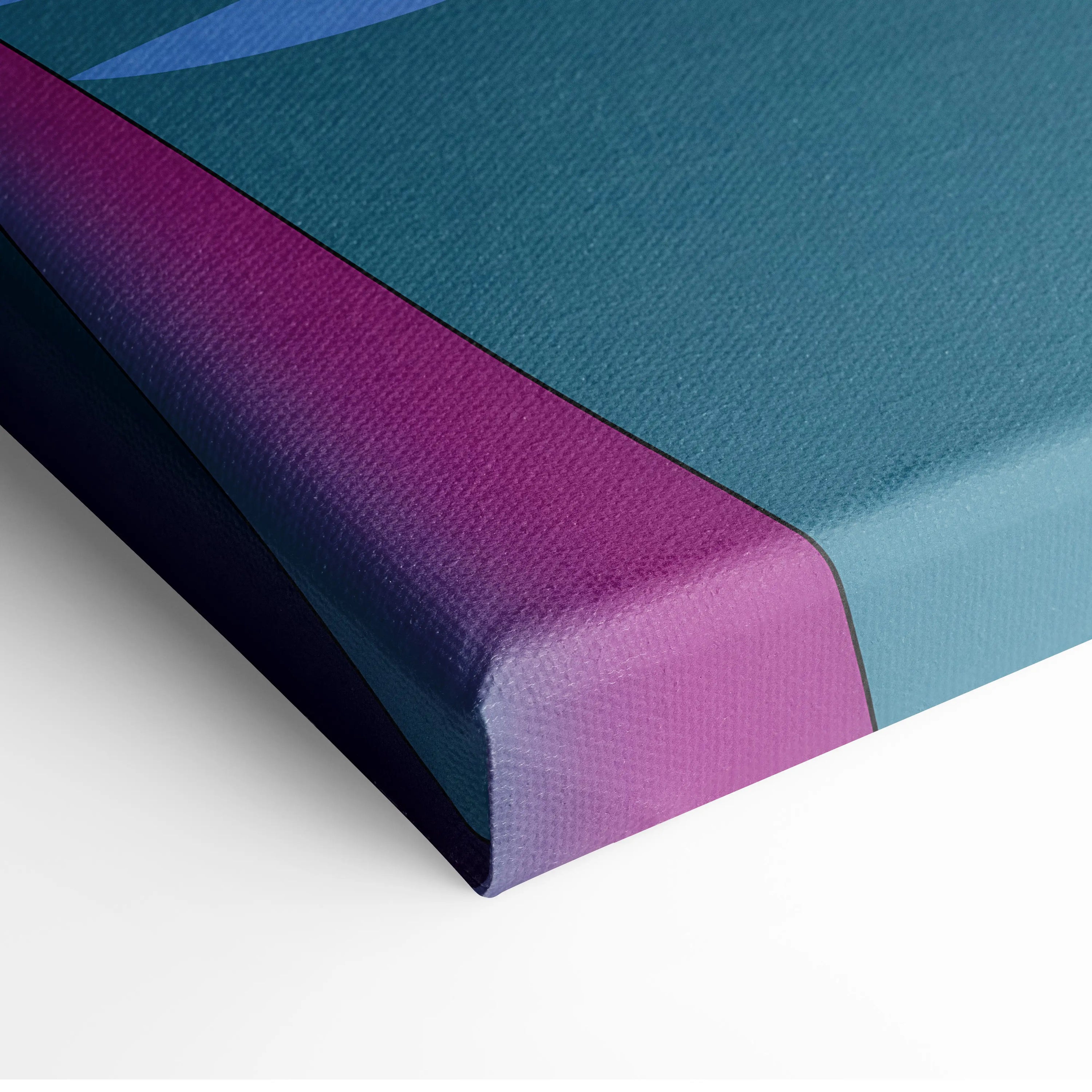 Rimac Nevera Inspired Burgundy Teal Canvas Wall Art Vaporwave Abstract Hypercar Artwork, Futuristic Neon Supercar Garage Decor
