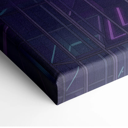 BMW M4 GT3 Inspired Vaporwave Art - Car Neon Pink Purple Blue Living Room Retro Futurism Energetic Neon Vaporwave Canvas