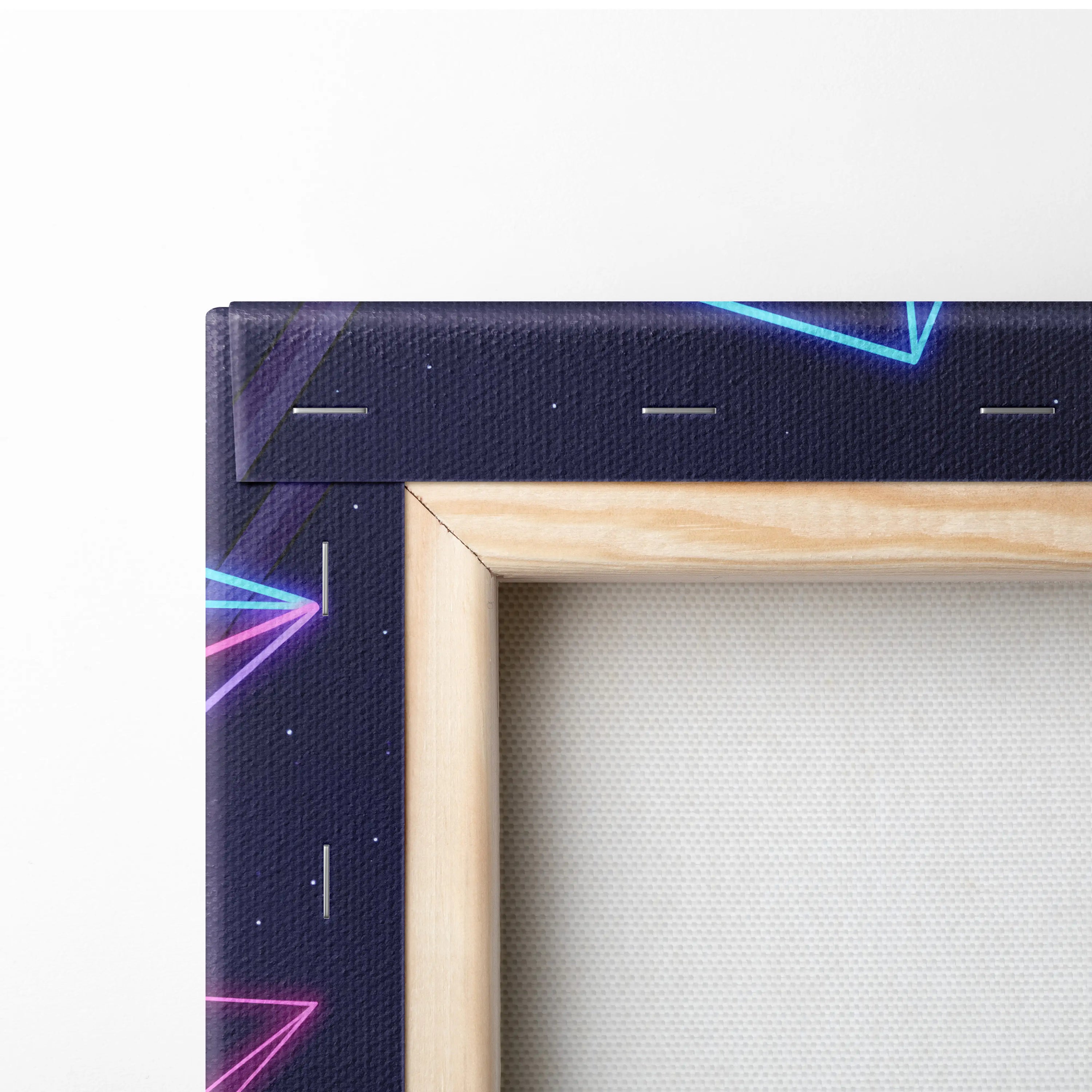 Ford Mustang Inspired Neon Vaporwave City Skyline - Vaporwave Neon Pink City Wall Art Mood Cyberpunk Canvas Print