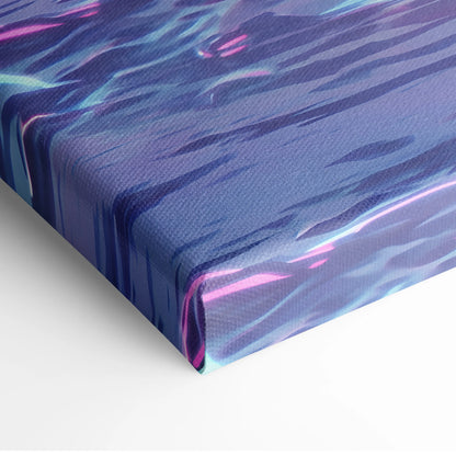 Porsche 911 Inspired Neon Sunset Palm Car - Vaporwave Artwork Teal Pink Living Room Retro Futurism Mood Canvas Print