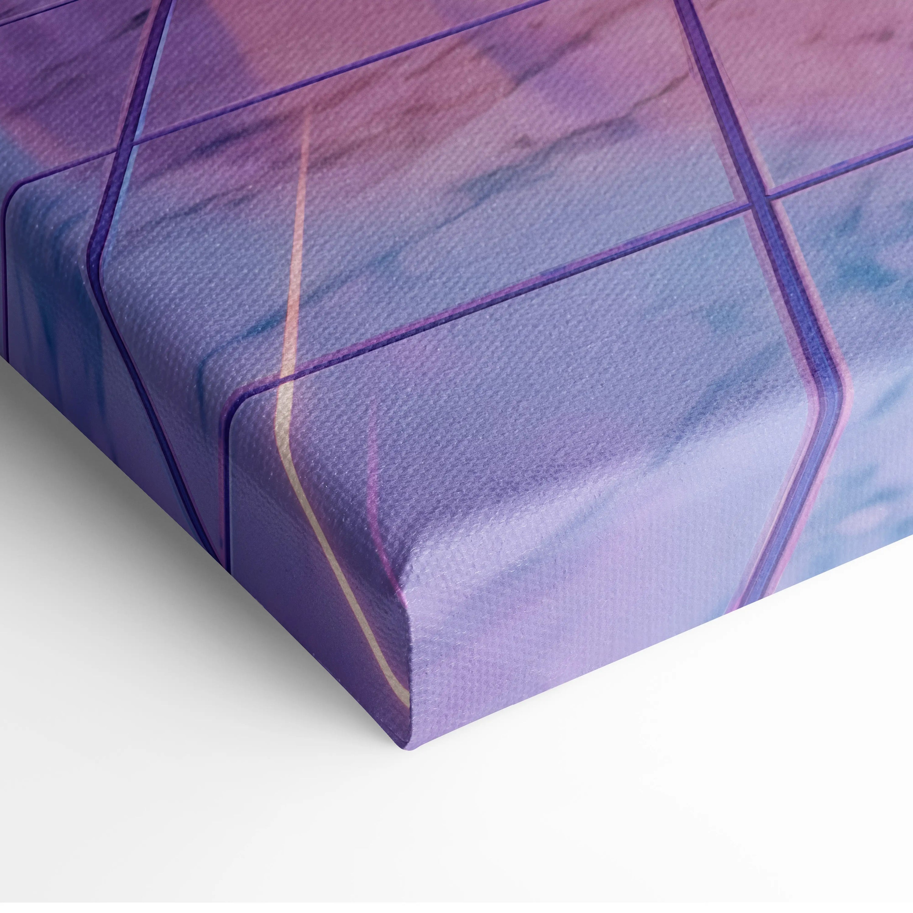 Ford GT Inspired Vaporwave Canvas - Automotive Art Purple Pink Teal Living Room Vaporwave Mood Modern Retro